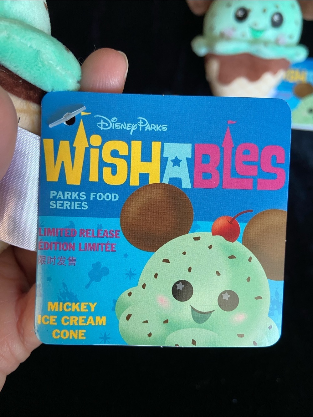 Set of 2 Disney Parks Wishables Food Mickey Ice Cream Cone Limited Release Plush - Picture 3 of 5